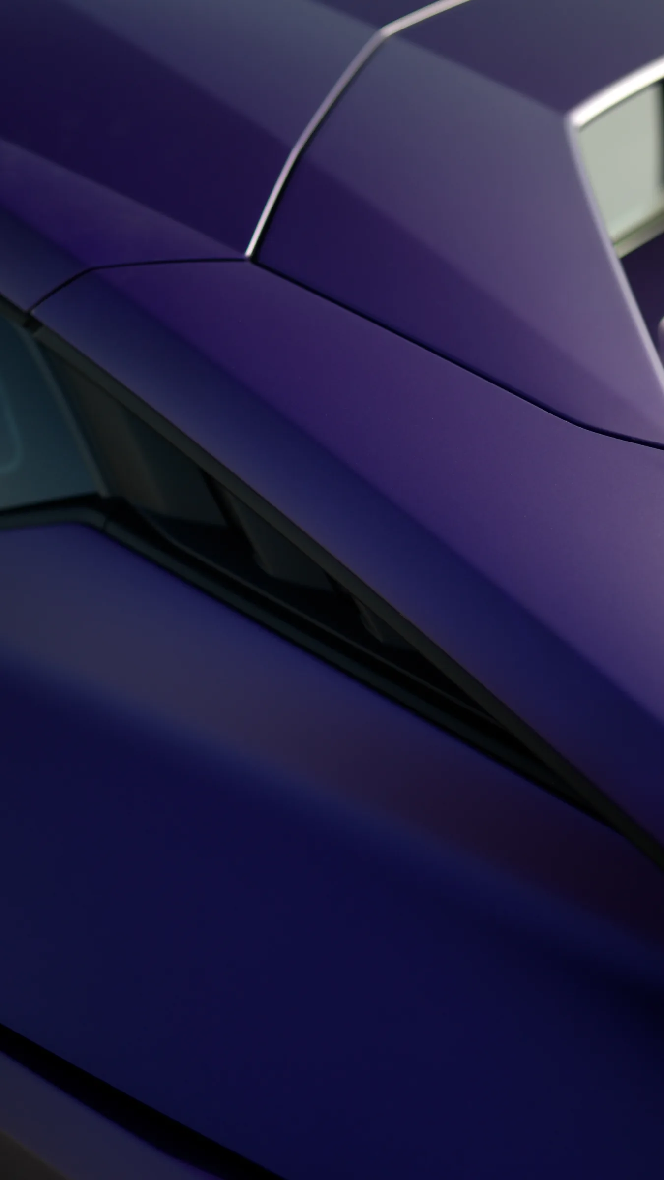 Purple Lamborghini Huracán side panel and air vent detail